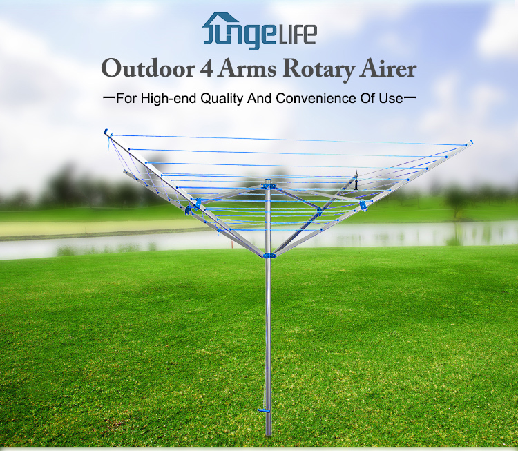 4 Arms Extendable Folding Outdoor Rotary Airer